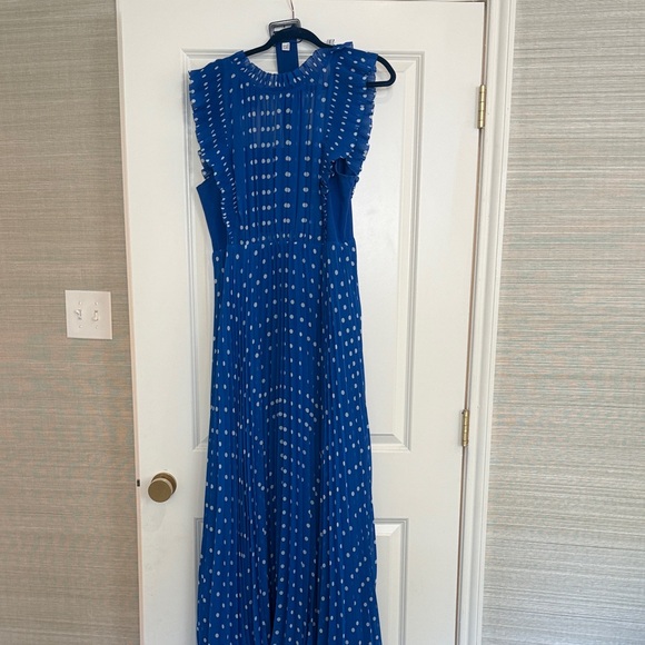 Self Portrait Blue Polka Dot Maxi Dress - Picture 2 of 3